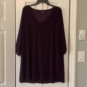 Plum dress with open sleeves!